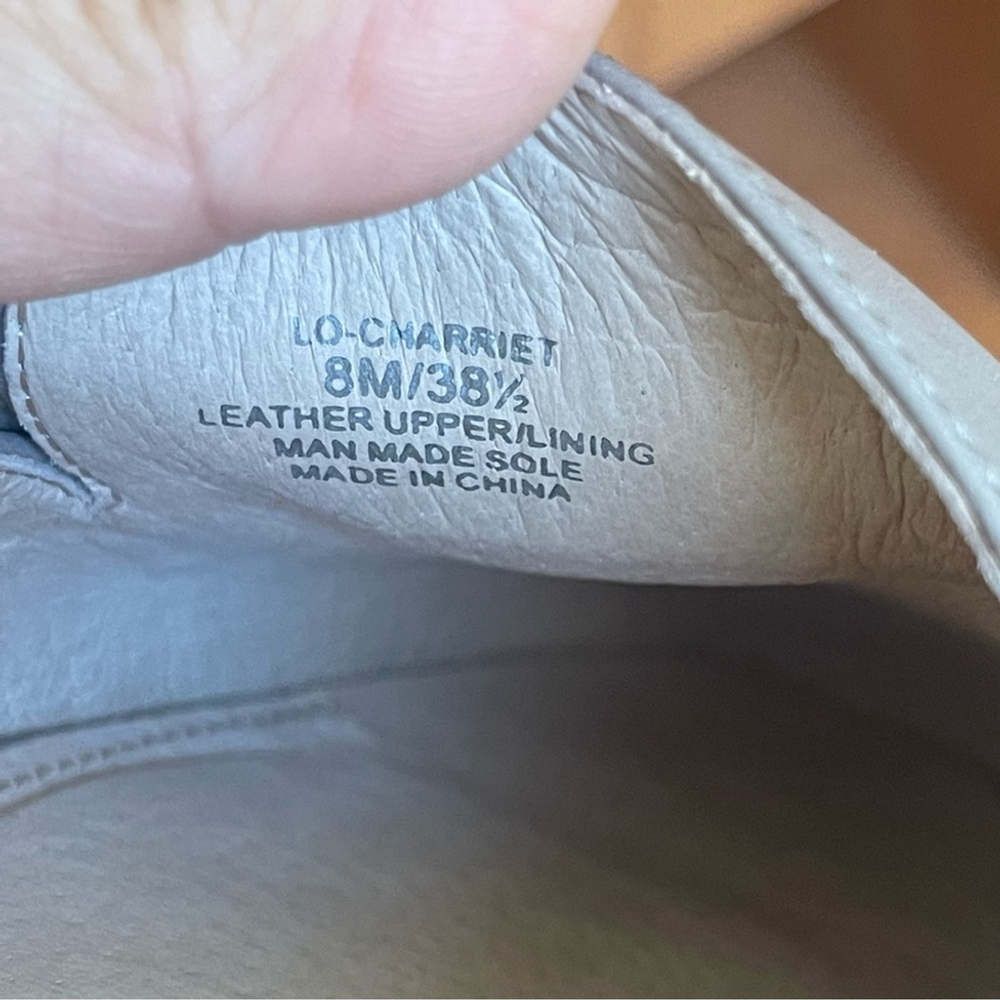 Louise et Cie LO-CHARRIET Light Gray Leather Loafer Mules Minimalist - Size 8M - Picture 10 of 10